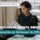 Acta de Posesión de Defensor de Oficio (Word)