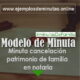 Modelo de Minuta Cancelación Patrimonio de Familia en Notaría (Word)