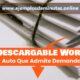 Modelo de Auto Admisorio de la Demanda Laboral, Ejemplo Word/PDF y Significado